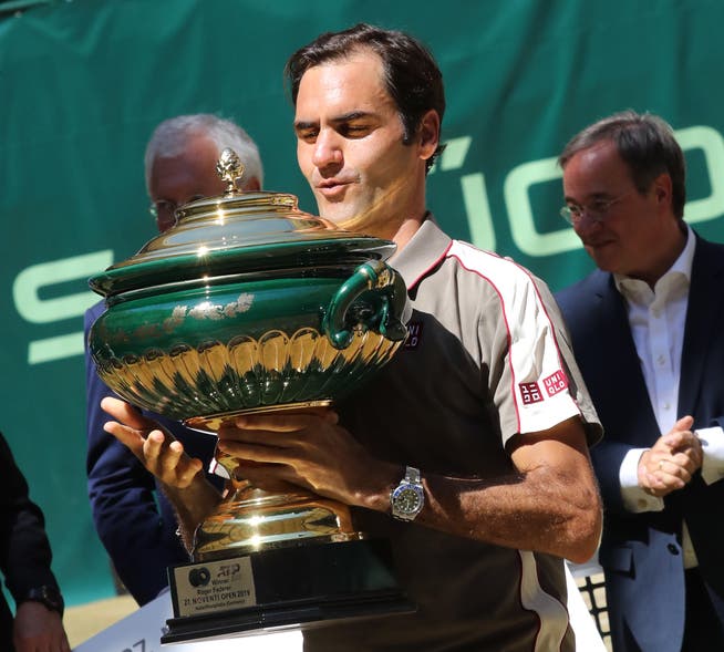 In 2019, Roger Federer won for the tenth time in Halle.