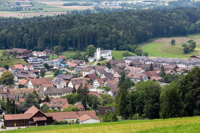 Ortsansicht von Künten, fotografiert aus Bellikon am 22. Mai 2020.