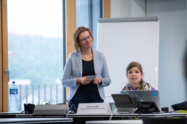 Kantonsstatistikerin Ulrike Baldenweg, Daniela Koller, Koordinatorin des neuen Portals.