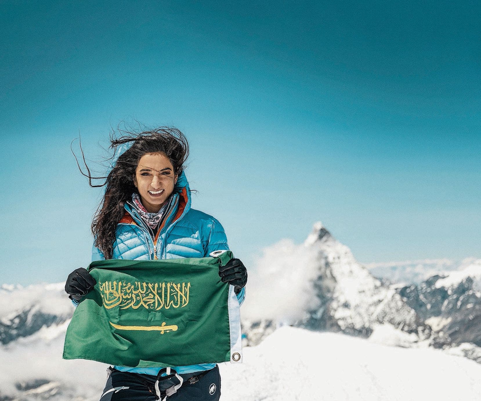 Die saudische Bergsteigerin Raha Moharrak bestieg im Rahmen des Woman Peak Challenge von Schweiz Tourismus das Breithorn.