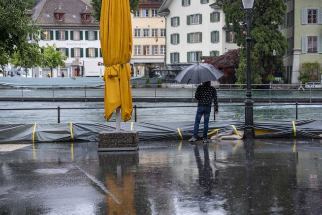 Die Stadt Luzern versucht sich vor dem Hochwasser zu schützen.