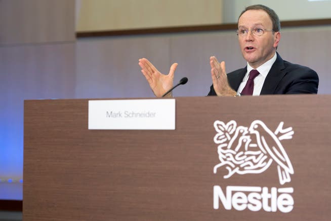 Nestle's CEO Ulf Mark Schneider während einer Pressekonferenz im Jahr 2018 in Vevey.