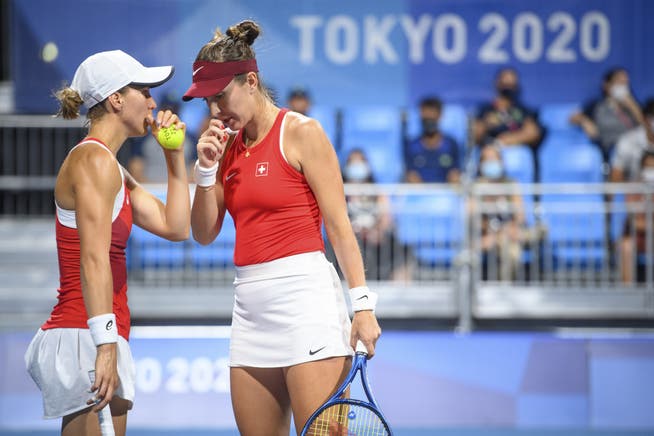 Zuerst Nerven gebraucht, dann dominiert. Golubic (links) und Bencic während des Halbfinals.
