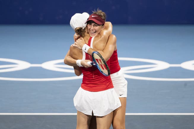 Auch im Doppel (mit Viktorija Golubic) spielt Belinda Bencic bei den Olympischen Spielen in Tokio um eine Medaille.