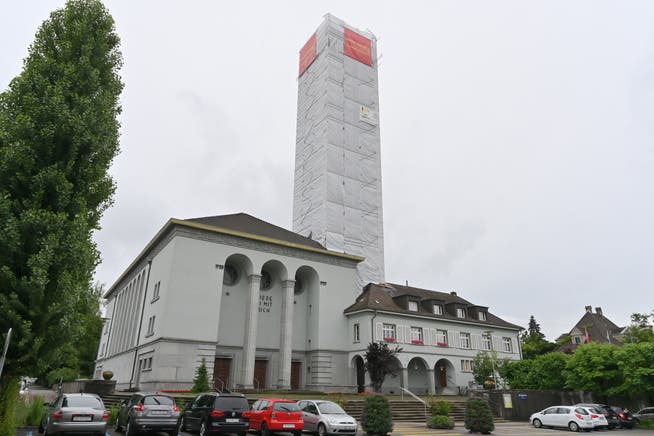 Turmsanierung an der Friedenskirche Olten.