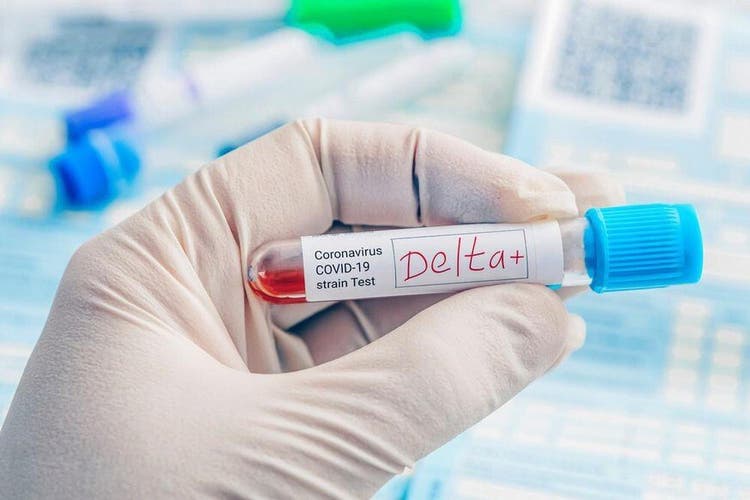 Positive Blutprobe mit der Delta-Variante des Coronavirus. Diese Variante hat sich rasant verbreitet und dominiert mittlerweile auch in der Schweiz.