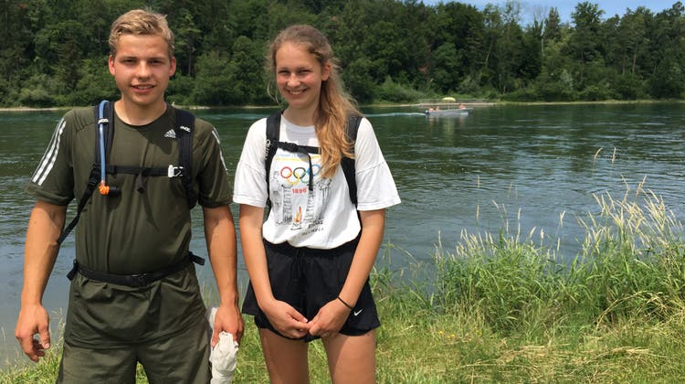Raphael Kuster und Corinne Fässler schafften es bis zum Rhein. (Bild: PD (3. Juli 2021))