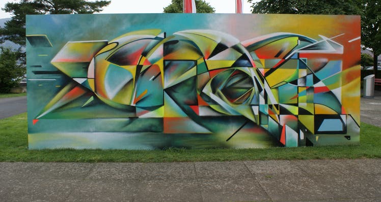 Das neueste Graffiti-Werk von Adrian Gander in Stansstad. 