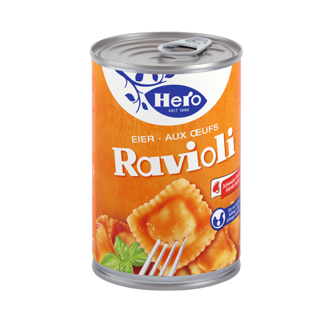 Aktuelle Büchse mit Hero-Eier-Ravioli