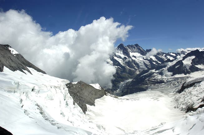 Blick aufs Schreckhorn und den Grindelwaldgletscher: Hier ereignete sich das Unglück. (Symbolbild)