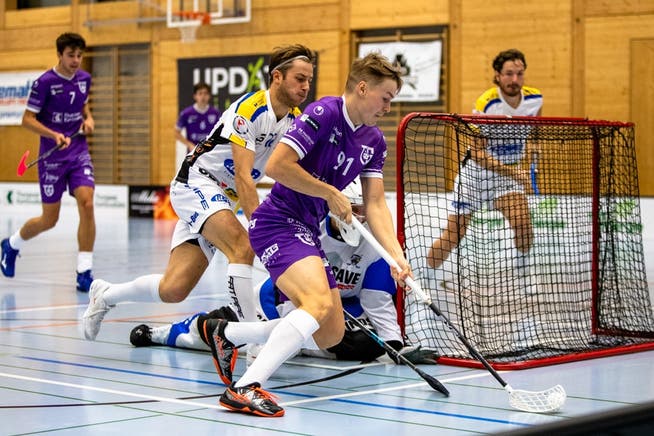 Die Unihockeyspieler von Floorball Thurgau (violett) feiern am Wochenende das 20-jährige Bestehen des Vereins.