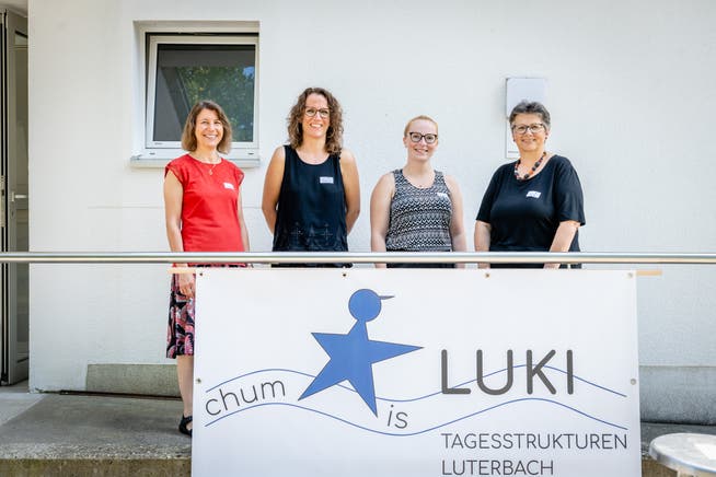 Tag der offenen Türe im Pfarreiheim Luterbach. Von links: Karin Mühlemann, Claudia Schwab, Dominique Seuret, Christa Löffler.