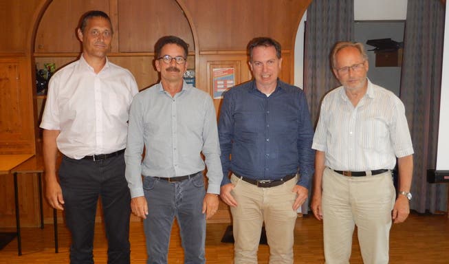 Der Verwaltungsrat wird nun die Liquidation der Grabsolar AG durchführen: Marcel Wessner, Ralph Gantenbein, Christian Eggenberger, Roger Rusterholtz (von links).