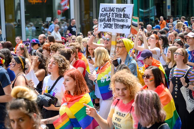 An der Pride Zürich im Sommer 2019 nahmen Zehntausende Personen teil. In der Zentralschweiz gibt's dagegen Mini-Prides.