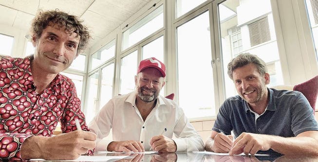 Die bisherigen Inhaber verkaufen ihre Firma nach Deutschland (von links): Mike Müller, Reto Baumgartner und Urs Koller.