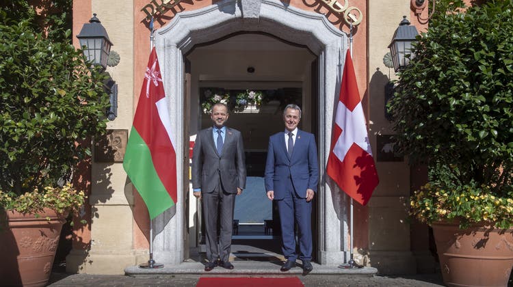 Die beiden Aussenminister trafen sich im Tessin im Vorfeld des Middle East Mediterranean Summer Summit. (Keystone)