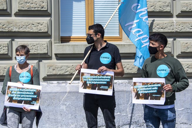 Campax sammelte über 22'000 Unterschriften für Flüchtlinge aus Afghanistan.