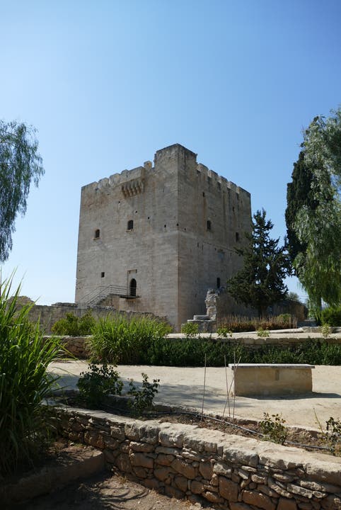 Blick auf die mittelalterliche Burg Kolossi. 