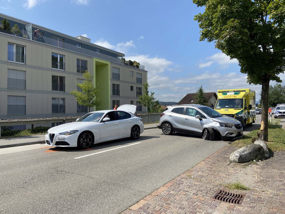 Döttingen AG, 24. August: Ein 47-Jähriger verliert die Kontrolle über sein Fahrzeug, prallt in einen Baum, einen Stein, und dann in ein entgegenkommendes Fahrzeug.