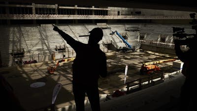 Das neue Eishockeystadion bietet dereinst 12'000 Zuschauern Platz. (Michael Buholzer/Keystone)