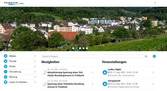 Neue Website, neue App: Trimbach rüstet digital auf.