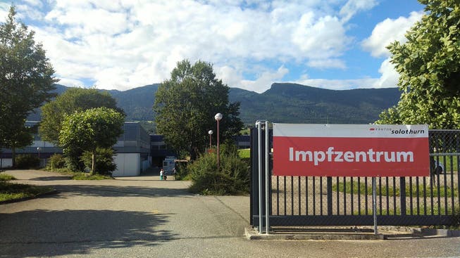 Eingang des Impfzentrum Selzach.