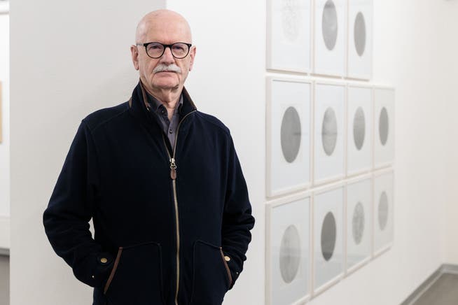 Jean Mauboulès anlässlich einer Ausstellung im Kunstmuseum Solothurn im März 2020.