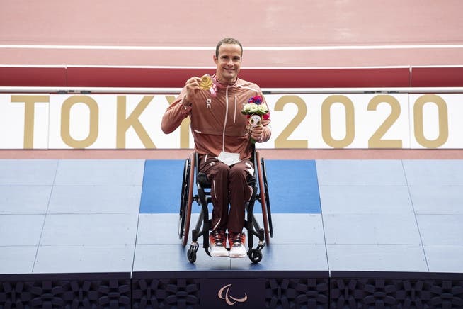 Marcel Hug holt sich in Tokio seine zweite Goldmedaille.