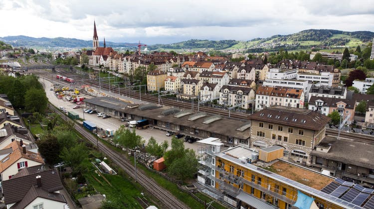 Das Güterbahnhofareal mit Kugl und Lattich steht vor grossen baulichen Veränderungen. (Bild: Ralph Ribi)