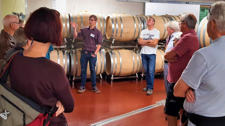 Neuer Fasskeller eingeweiht: Rund 800 Gäste haben vielfältige Weine an Trottentagen in Ennetbaden degustiert. (Stefanie Garcia Lainez / Aargauer Zeitung)