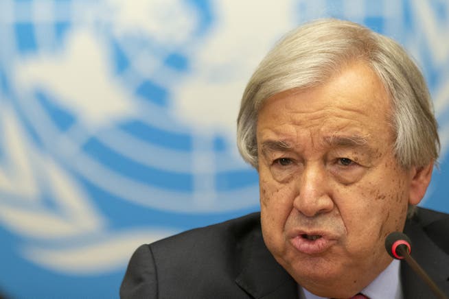 UNO-Generalsekretär Antonio Guterres in Genf: «Die Menschen in Afghanistan warten auf Rettung.»