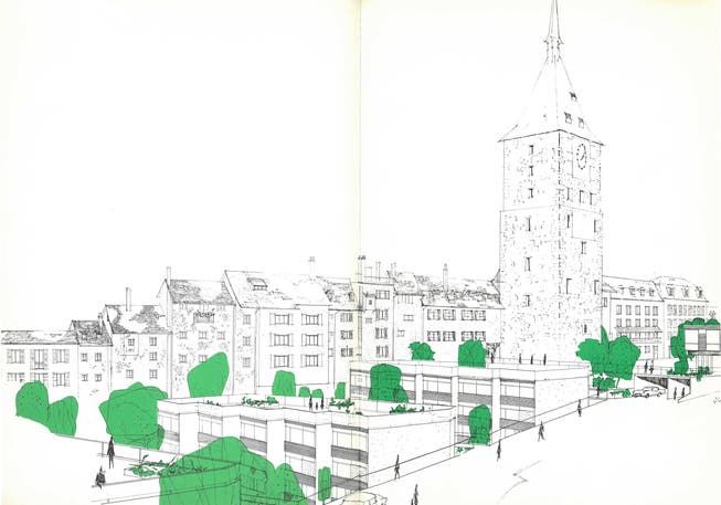 Skizze aus dem Bericht "Planen und Bauen in der Altstadt" von 1961.