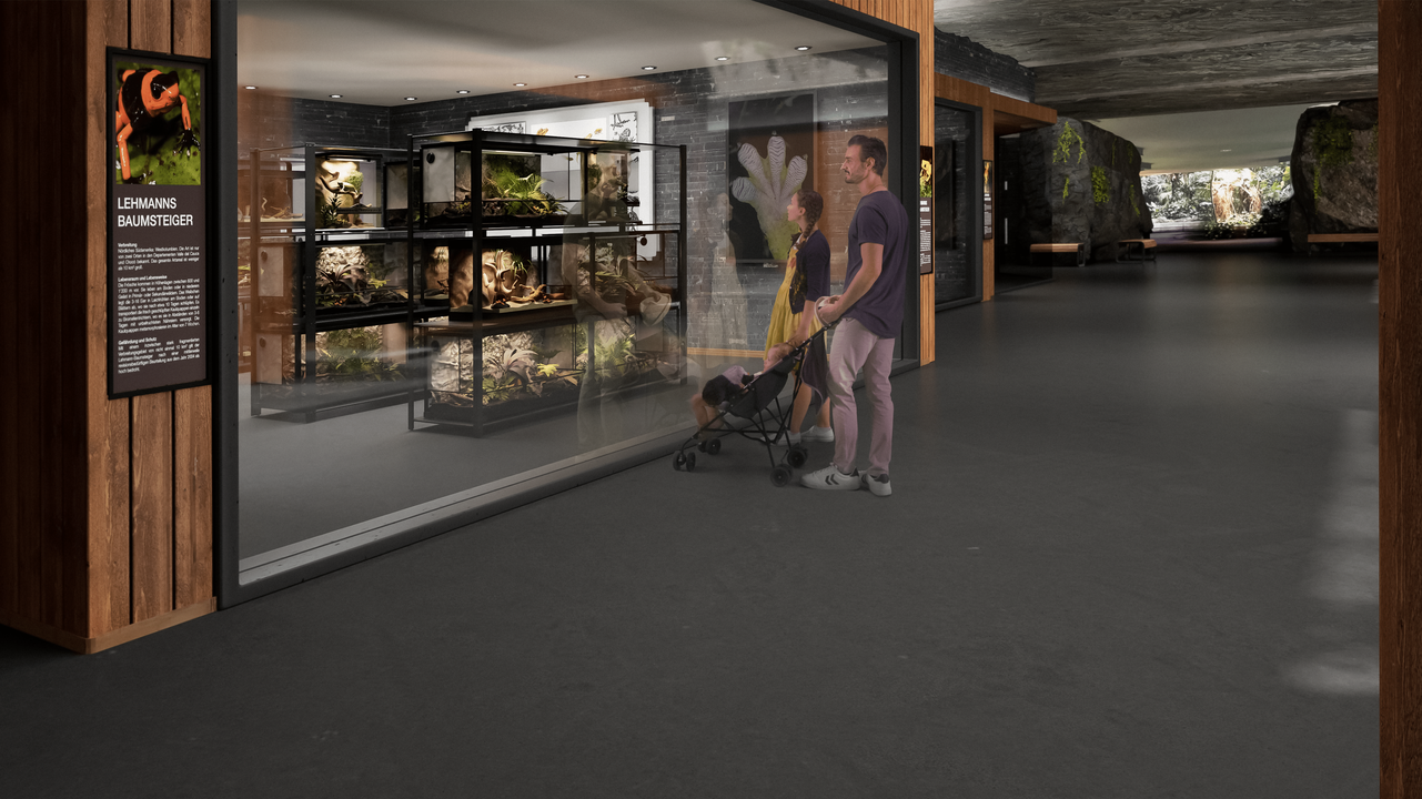 Eine Forschungsstation Exotarium wird ab 2025 zwei der vier Schwerpunkte des Zoos bedienen: Bildung und Forschung. Damit macht der Zoo den Besucherinnen und Besuchern das Projekt zugänglich.