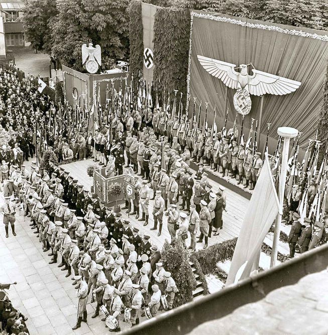 Eine Fotoaufnahme des Kreistags der NSDAP in Lörrach vom 18. Juni 1939.