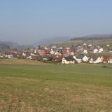 Blick aufs Dorf Effingen von der Bözbergstrasse aus. (Bild: Claudia Meier (9. März 2014))