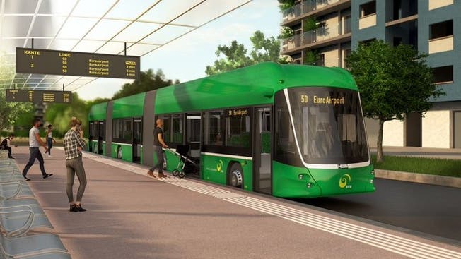 Auf der Linie 50 der BVB verkehren ab Ende 2022 acht E-Doppelgelenkbusse.