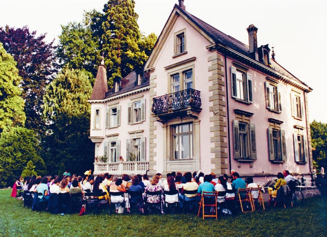 Im Park des Schlosses Breitenstein wurden immer wieder auch Vorträge gehalten.