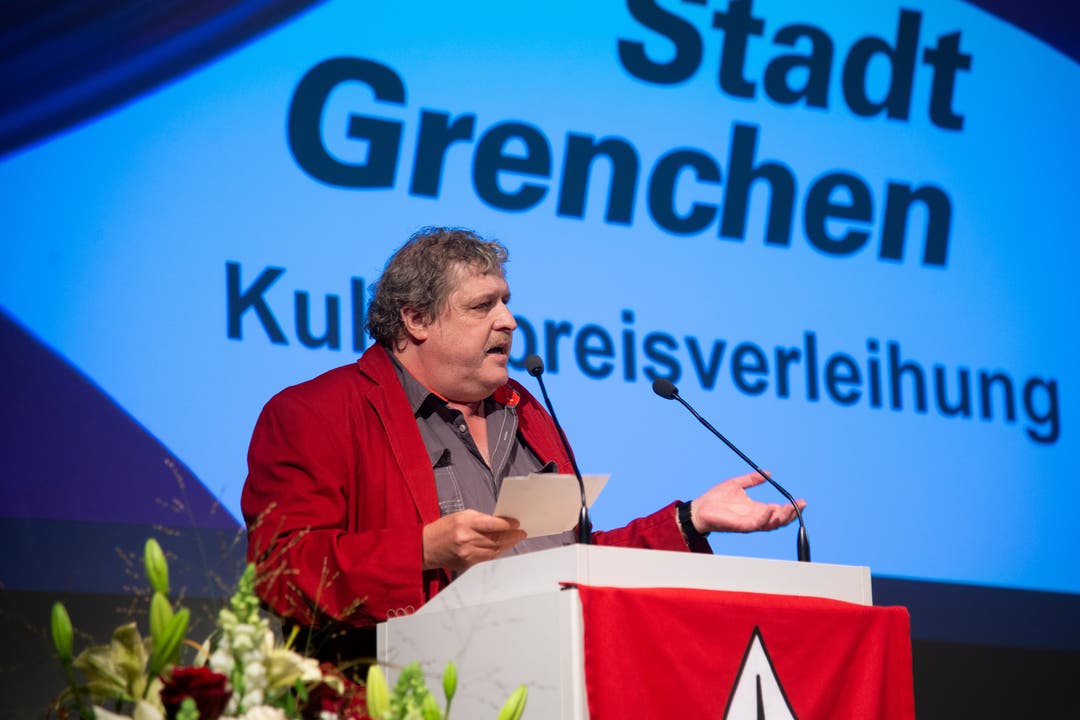 Moderator André Weyermann, Präsident der städtischen Kulturkommission