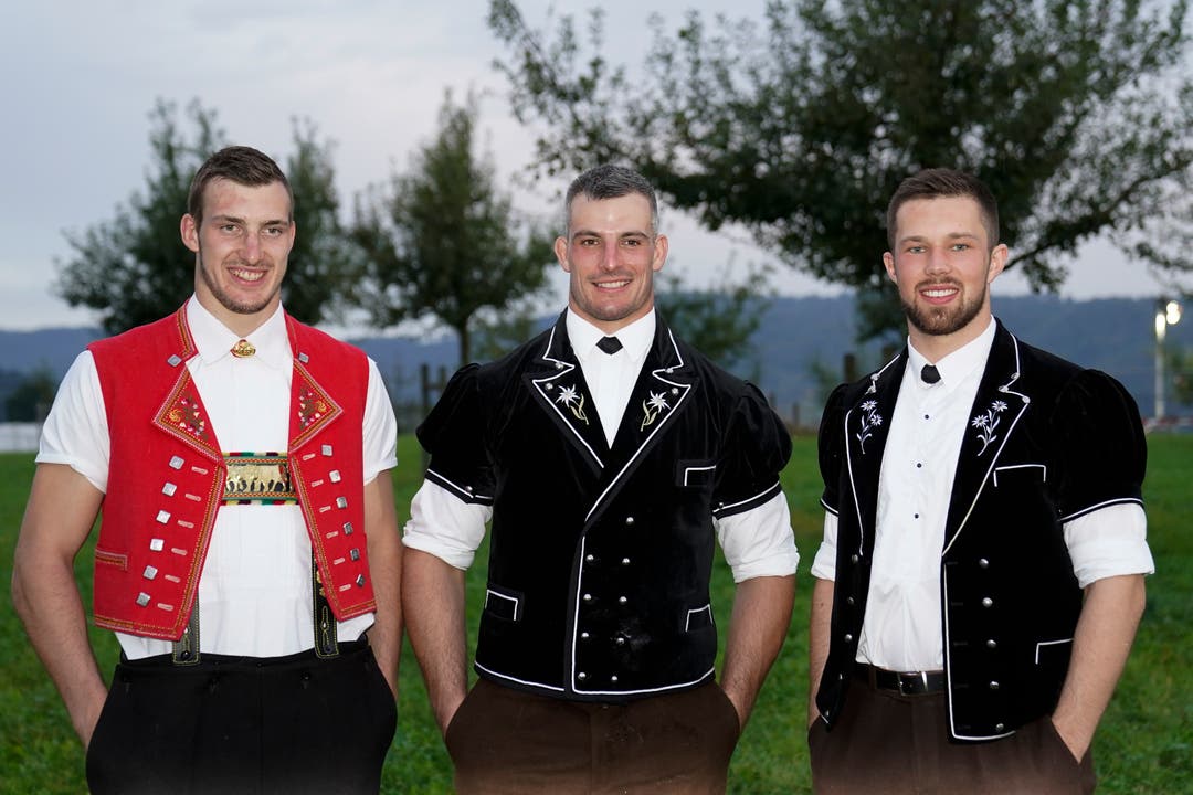 Die drei Festieger (von links): Damian Ott, Samuel Giger und Fabian Staudenmann.