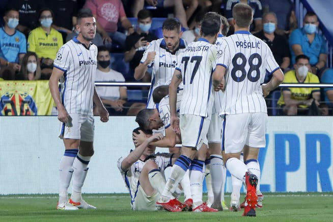 Atalanta jubelte am 1. Spieltag der Champions League nach dem Ausgleich zum 2:2 gegen Villarreal.