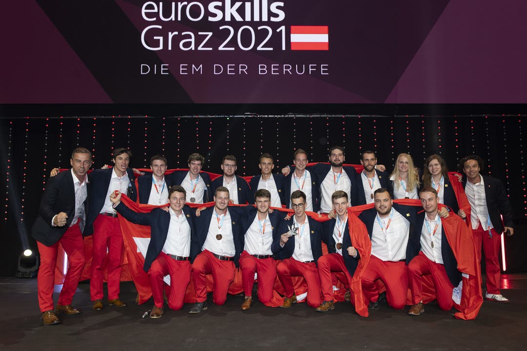 Das Schweizer Team an den Euroskills 2021. 