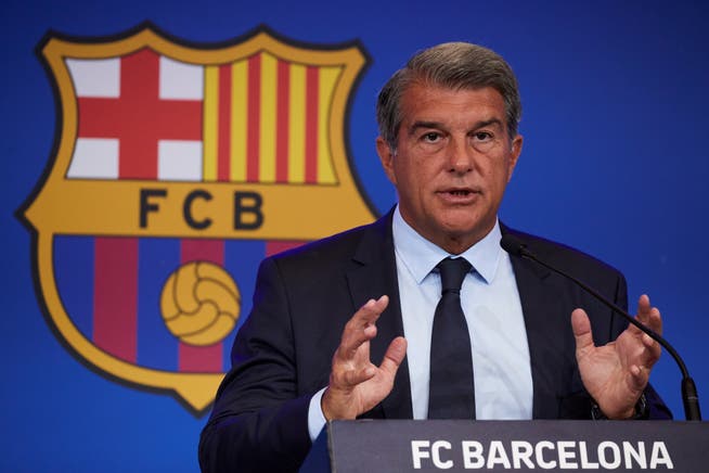 Joan Laporta, Präsident des FC Barcelona, stellt seinen Klub als genesenen Patienten dar.
