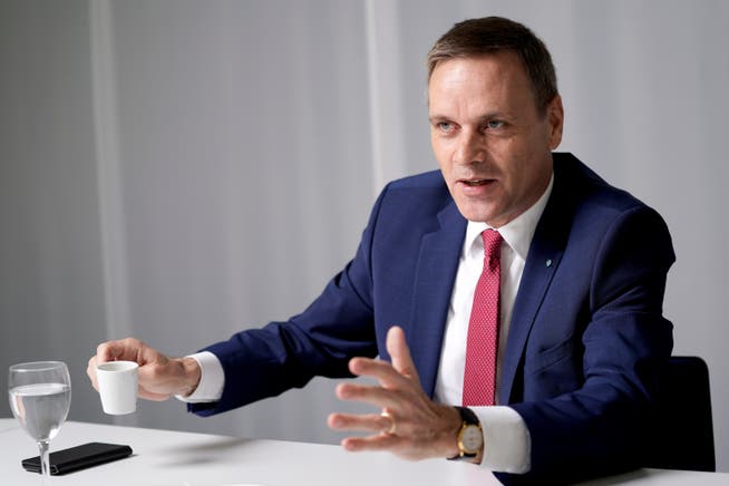 Der Aargauer Regierungsrat Jean-Pierre Gallati bei einem AZ-Interview im August.