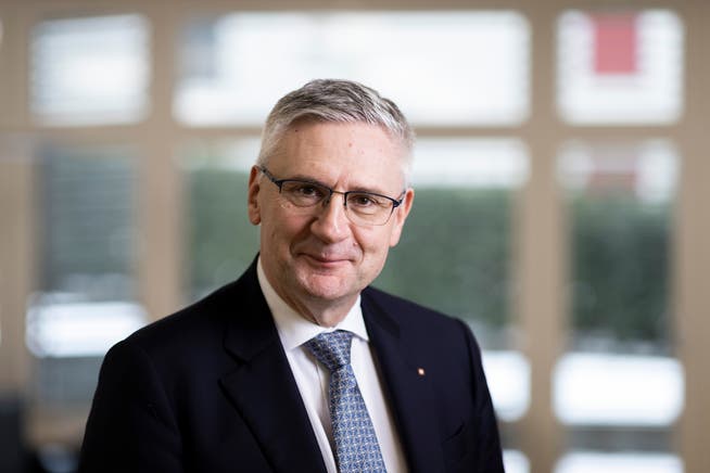 Andreas Glarner, Nationalrat und Präsident SVP Aargau, fotografiert in seinem Büro in Oberwil-Lieli im Januar.