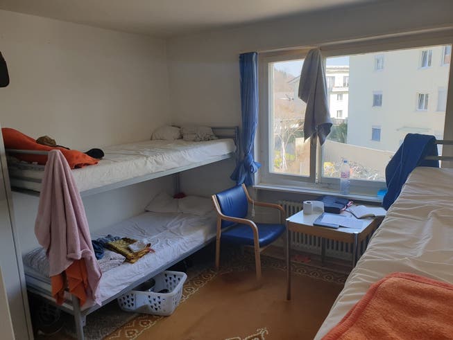 Ein Zimmer in der Asylunterkunft in Unterentfelden.