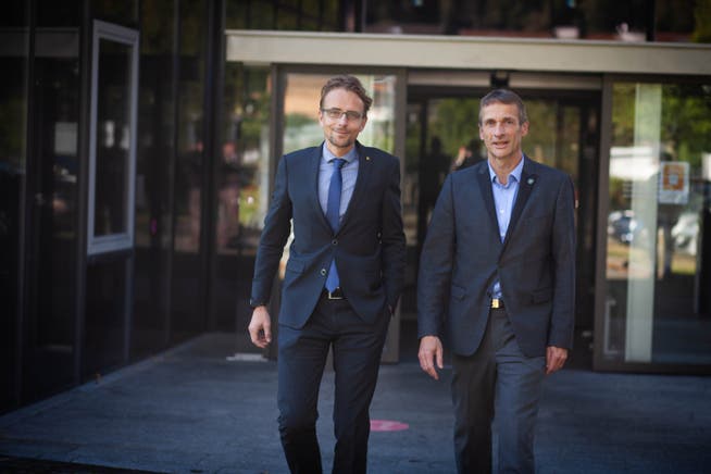 Finanzdirektor Urs Janett (links) und Generalsekretär Rolf Müller.