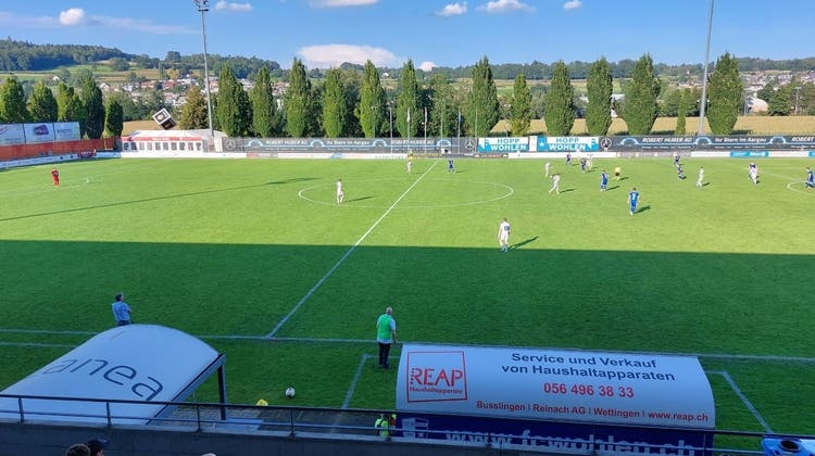 Blick ins Stadion Niedermatten beim Match Wohlen – Langenthal. (Benjamin Netz)