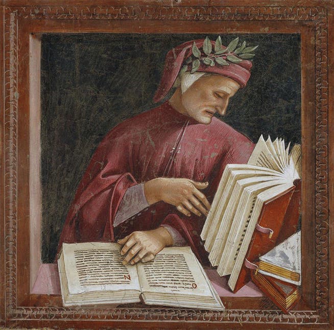 Porträt von Dante Alighieri aus der Cappella di San Brizio, um 1500 entstanden.