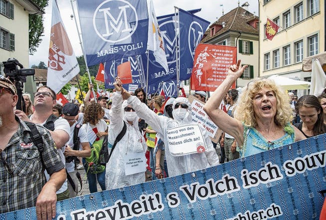Coronademonstration am 31. Juli in Luzern: Viele der Teilnehmer fühlen sich ungehört und unverstanden.