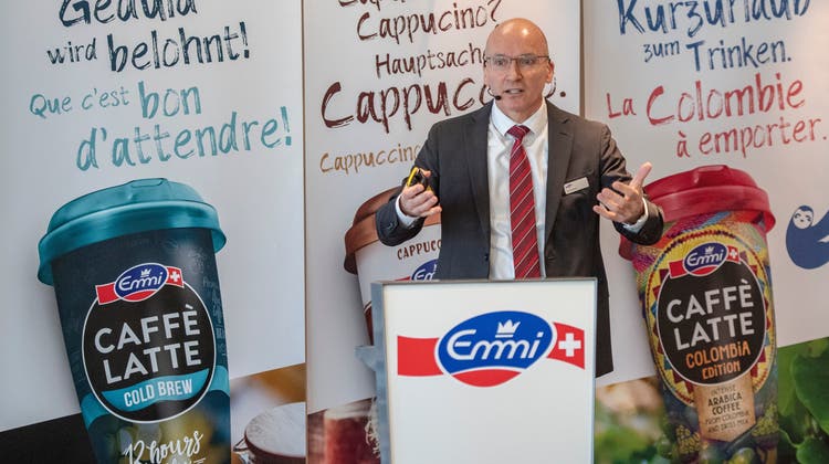 Emmi-CEO Urs Riedener an einer Medienkonferenz in Luzern. (Bild Urs Flüeler/Keystone (28. Februar 2019))